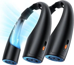 Portable Neck Fan 2 Pack Hands Free Wearable Personal Fan 360 Cooling 4 Speeds - Picture 1 of 9