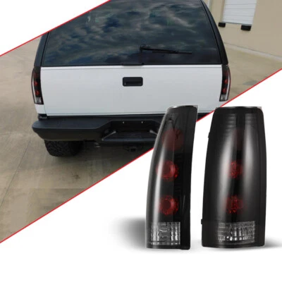 For 1988-1998 Chevy GMC C/K 1500 2500 3500 88-98 Chevy Black Smoke Tail Lights Foto 1 de 4