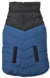 Fashion Pet Reversible Color Block Puffer Dog Jacket Blue - Picture 1 of 3