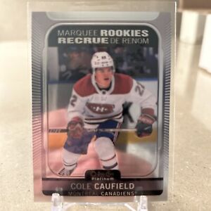 2021-22 OPC O-Pee-Chee Platinum Cole Caufield Marquee RC #201 Canadiens