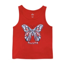 Way to Celebrate USA Free To Fly Butterfly Tank Top Red Girls size XXL (18) - Picture 1 of 4