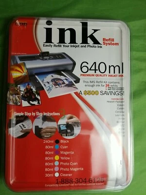 New Ink Refill System 640ml Compatible With Canon Epson Brother Apple Inkjet IMS - Image 1 of 4
