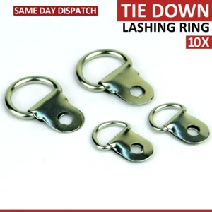 10 pcs D-Ring Hanger Small Chrome Picture Mirror Frame Hanging Hanger Frame Hook - Picture 1 of 10