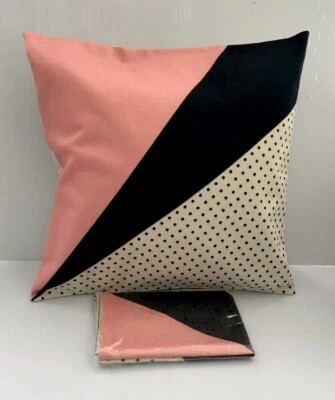 Set x2 NEW Decorative Home Bedding Decor Zip Up Abstract Pillow Case Cover - Image 1 of 3