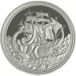 1 oz Silver KRAKEN Round - OZ Mint | .999 Silver Collectible - Picture 1 of 2