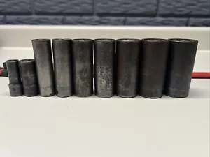 Matco SAE 6 Point Drive Impact Socket Set BDP 3/8 Dr. 3/8” - 15/16” W Rail #7B1 - Picture 1 of 15