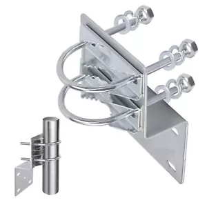Pole Mounting Bracket Antenna Mount Heavy Duty Antenna Pole Mount Kit Outdoor - Picture 1 of 7