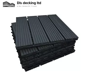 2x Sample WPC Tiles Garden Composite Decking Tiles Interlocking  Patio  Flooring - Picture 1 of 7