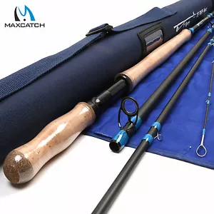 Canne Pêche à la Mouche 8/9WT 13FT 4PCS Spey Action Mi-Rapide Tube et pochette - Photo 1/7