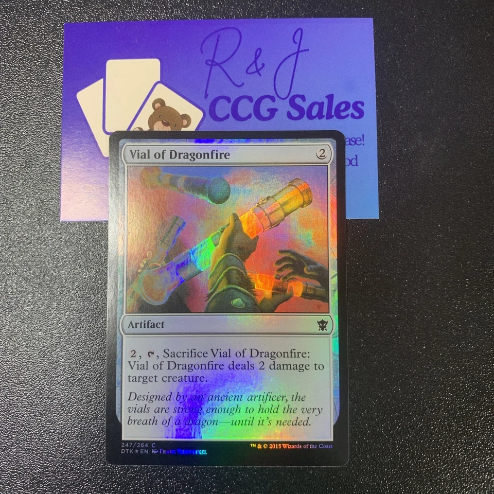 MTG - Foil - Vial of Dragonfire - Dragons of Tarkir - Near Mint - Image 1 of 2