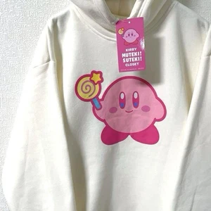 Kirby Star Hoodie Sweatshirt White L Size FS JP NEW - Picture 1 of 7