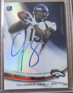 2013 Topps Platinum Tavarres King Autogramm Rookie Denver Broncos RC Autogramm - Bild 1 von 2