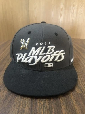 Milwaukee Brewers MLB 2011 Playoffs Official Locker Room Snapback Hat - 47 Brand - Image 1 of 4