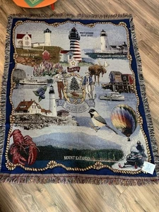 Tapiz Maine Highlights Throw Simply Home Weavetec 64 X 52 Hecho en EE. UU. NUEVO CON ETIQUETAS - Imagen 1 de 11