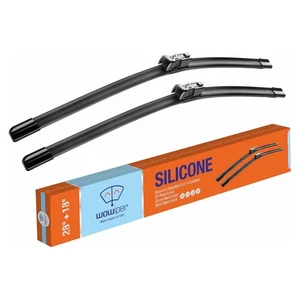28" and 18" Silicone Top Lock Windshield Wiper Blades Fit Tesla Model S 2024-12 - Picture 1 of 4