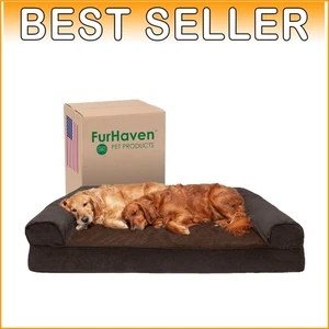 Washable Orthopedic Dog Bed with Sherpa Plush for Large Dogs - Jumbo Plus - Picture 1 of 12