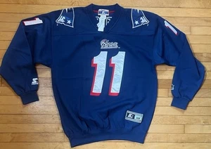 Vtg Deadstock NWT Bledsoe Patriots Starter Football Jersey Made In Korea Sz L/48 - Picture 1 of 7