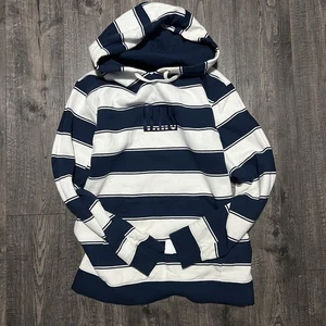 VANS Pullover Hoodie Sweatshirt Blue/White striped Size Small - Picture 1 of 3