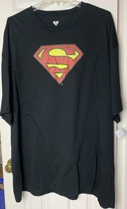 Superman Men’s Big & Tall T-Shirt 5XL DC Comics Black Double Sided New With Tag - Picture 1 of 7