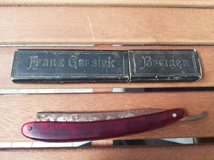Uraltes verrostetes Rasiermesser Franz Gersiek Bremen mit Schatulle - Bild 1 von 4