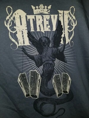 Camiseta Atreyu Juvenil Grande Banda Oficial Mercancía NUEVA Camiseta Gris Rock nos Foto 1 de 2