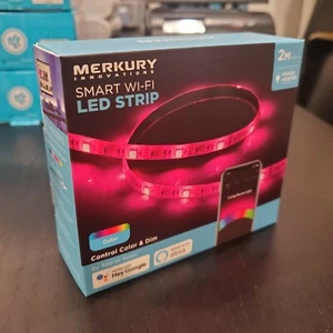 Merkury Innovations Smart Wi-Fi LED Strip 2M Länge funktioniert mit Google Nest Mini - Bild 1 von 7