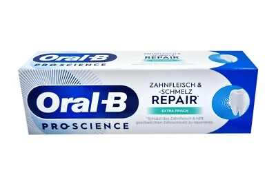 3 x 75 毫升 Oral-B Pro Science Repair Extra Fresh 牙膏 🌟 来自德国 — 第 1/2 张图片