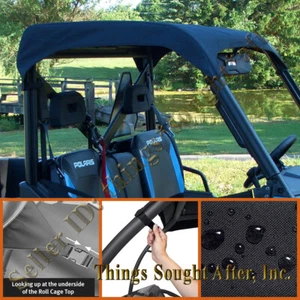 Polaris Ranger Canvas Roof for 2013 2014 XP 900 & Diesel HST Black OS Bimini Top - Picture 1 of 8