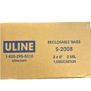 Uline S-2008 Reclusive Bags 3”x6” 2 Mil Box Of 1000 - Picture 1 of 1
