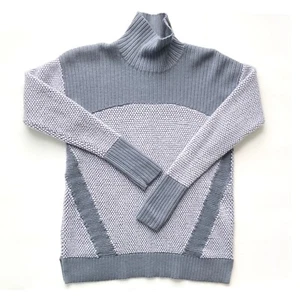 Lululemon Warm and Restore Turtleneck Sweater sz S [4] Merino Wool Gray Nubby - Picture 1 of 11