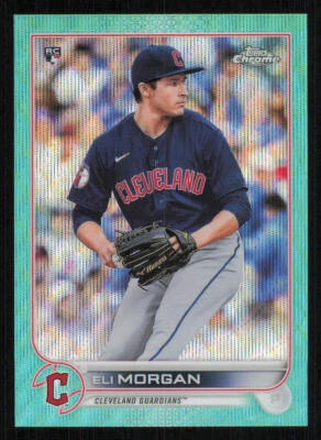 2022 Topps Chrome Aqua Lava Refractors #62 Eli Morgan /199 - Image 1 of 2