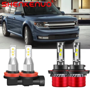 For 2009 2010-2019 Ford Flex Led Headlights Hi/Low +Fog Bulbs Kit White Combo - Bild 1 von 10