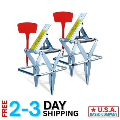 Juego fácil de trampas para topos de acero galvanizado - Paquete de 2 para una protección eficaz del césped Foto 1 de 4