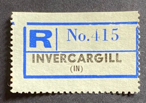 New Zealand Registration Label No. 415 ( Invercargill ) - Picture 1 of 2