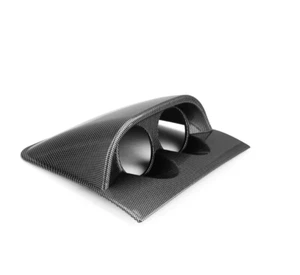 52mm 2-Loch KFZ Instrumentenhalter Aufbau/Unterbau Instrument Halterung Carbon - Bild 1 von 6