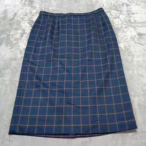 Vintage Pendleton Skirt New Virgin Wool Dark Academia Tartan Check Plaid Sz 16 - Picture 1 of 15