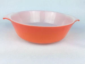 Anchor Hocking Fire King Tangerine Orange 1.5 Quart Round Dish - Picture 1 of 9