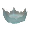 Vtg Mcm Viking Turquoise Blue Stockholm Lotus Glass Bowl Wayne Husted