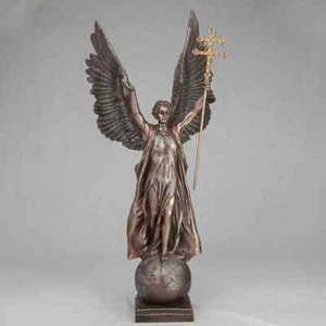 Veronese Bronzed Resin Angel Gabriel Figurine Religieuse Statue 15" ITALY - Picture 1 of 1