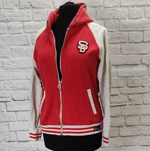 Superdry Red Hoodie Tiger Athletic Youth XL Full Zip Bomber Style Hood - Picture 1 of 7