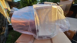 8 inch Hooded Wall Exhaust Vent w/ Screen & Damper Cap Galv Steel, White WVK 001 - Picture 1 of 10