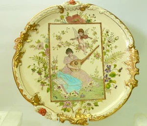 Old Majolica Plate Josef Steidl Znaim Art Majolica Plate Rare - Picture 1 of 5
