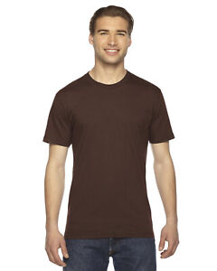American Apparel Unisex Fine Jersey Short Sleeve Stylish Plain T Shirt 2001