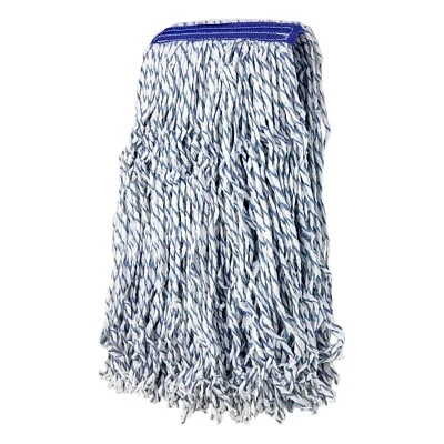 KLEEN HANDLER Nano Microbial Cut End Finish Mop Heads, 1.25" Universal Headband, Pack of 1