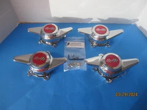 4  AMERICAN RACING TORQ THRUST D VN105 CENTER CAPS  2 BAR SPINNERS WHEELS  R/FLA - Picture 1 of 1