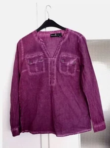 ❤️Damen Bluse, Hemd, Oil-Dyed, Gr. 38 M, Dress IN, Beere, Lila, Batik NEU! - Bild 1 von 5