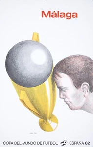 Original Vintage Poster World Cup Futbol Soccer Spain Malaga 1982 - Picture 1 of 1