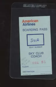 1969 American Airlines Sky Coach Club Boarding Pass - Picture 1 of 2