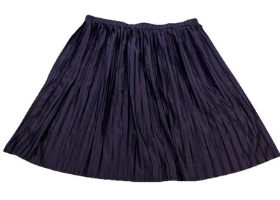 Falda Ava & Viv para mujer talla grande 3X púrpura plisada satinada línea A caprichosa hada Foto 1 de 4