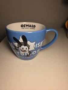 Walt Disney Oswald The Lucky Rabbit Coffee Cup Mug Blue Hyperion Hollywood - Picture 1 of 5